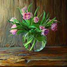 Схема вышивки «тюльпаны»