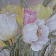 Схема вышивки «тюльпаны»