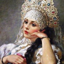 Схема вышивки «Серия Русская красавица»