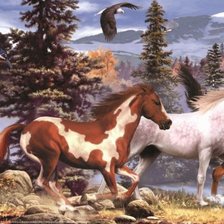 Схема вышивки «Табун (часть 1)»