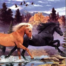 Схема вышивки «Табун (часть 3)»