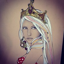 Схема вышивки «девушка»