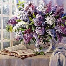 Схема вышивки «Букет сирени»