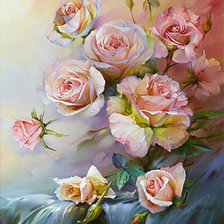 Схема вышивки ««Розовое утро»»