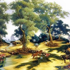 Схема вышивки «райский сад»