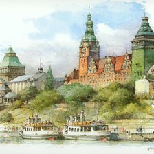 Схема вышивки «городской пейзаж»