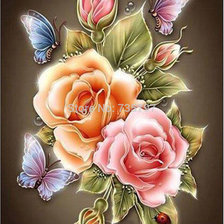 Схема вышивки «розы»