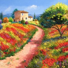 Схема вышивки «цветочные поля»