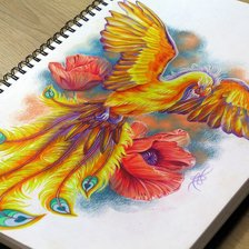 Схема вышивки «феникс»