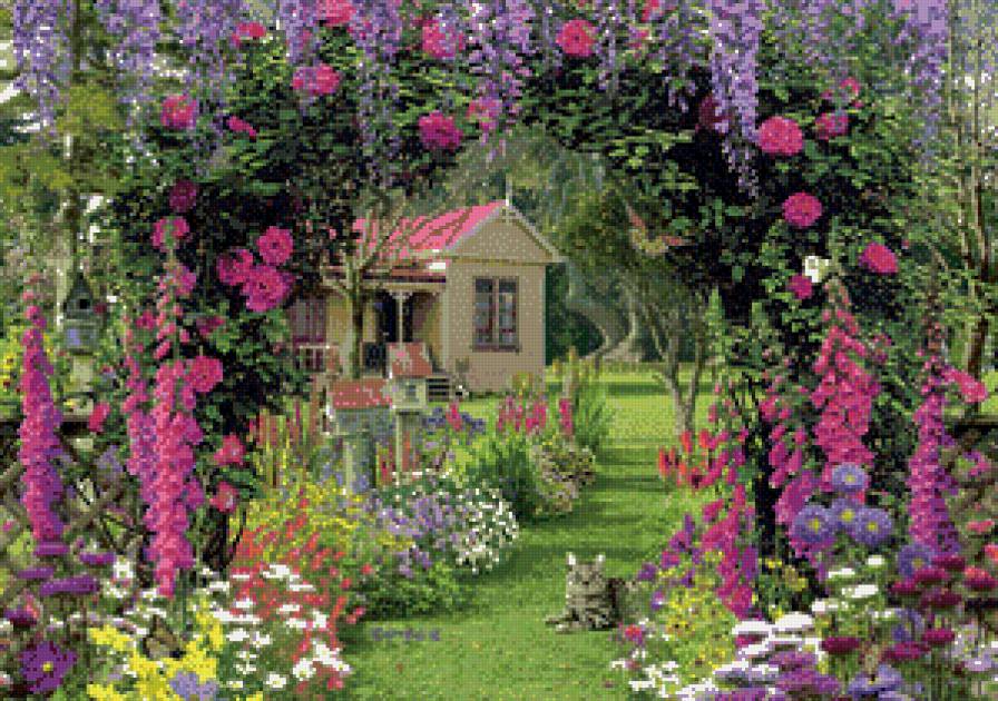 домик в саду - предпросмотр