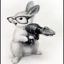 Схема вышивки «супер кролик»