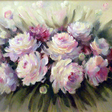 Схема вышивки «пионы 1»