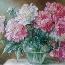 Схема вышивки «пионы2»