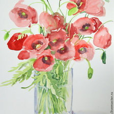 Схема вышивки «маки1»