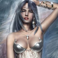 Схема вышивки «девушка воин»