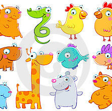 Схема вышивки «странные зверушки»