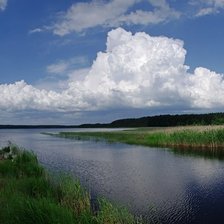 Схема вышивки «озеро Селигер»