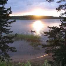 Схема вышивки «Закат на Селигере»