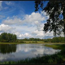 Схема вышивки «летнее озеро»