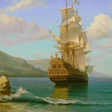 Схема вышивки «Оноприенко Игорь. Лазурный берег»