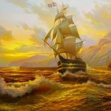 Схема вышивки «Оноприенко Игорь. Рассвет на море»