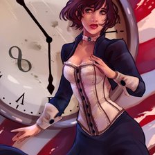 девушка с часами