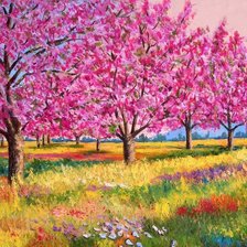 Схема вышивки «абрикосовый сад»