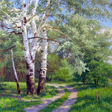 Схема вышивки «русские берёзы»