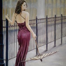 Схема вышивки «девушка»