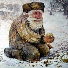 Схема вышивки «дедушка с яблоками»