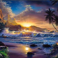 Схема вышивки «Закат»