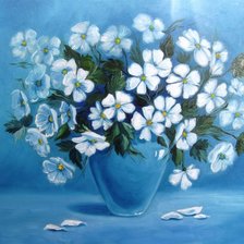 Схема вышивки «Незабудки»