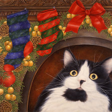 Схема вышивки «я не пропущю деда мороза»