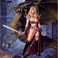 Схема вышивки «повелительница дракона»