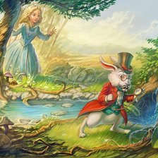 Схема вышивки «Алиса в стране чудес»