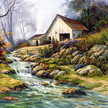 Схема вышивки «водопадик»