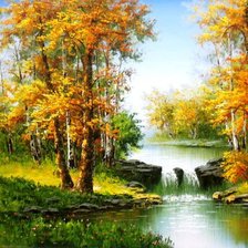 Схема вышивки «Осень золотая»