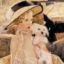 Схема вышивки «дама»