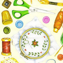 Схема вышивки «набор для рукоделия»