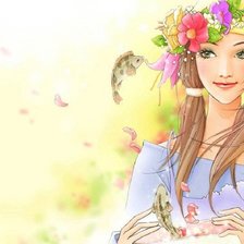 Схема вышивки «девушка-весна»