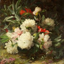 Схема вышивки «Пионы»