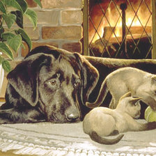 Схема вышивки «у камина»