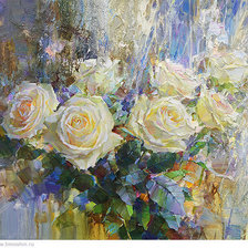 Схема вышивки «белые розы»