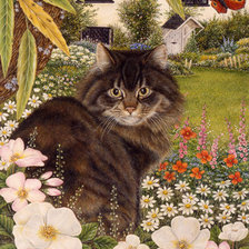 Схема вышивки «котейка»