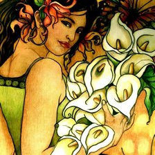 Схема вышивки «девушка»