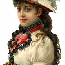 Схема вышивки «дама»