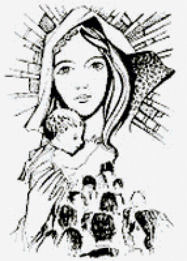 virgen con niño jesus - religioso - предпросмотр