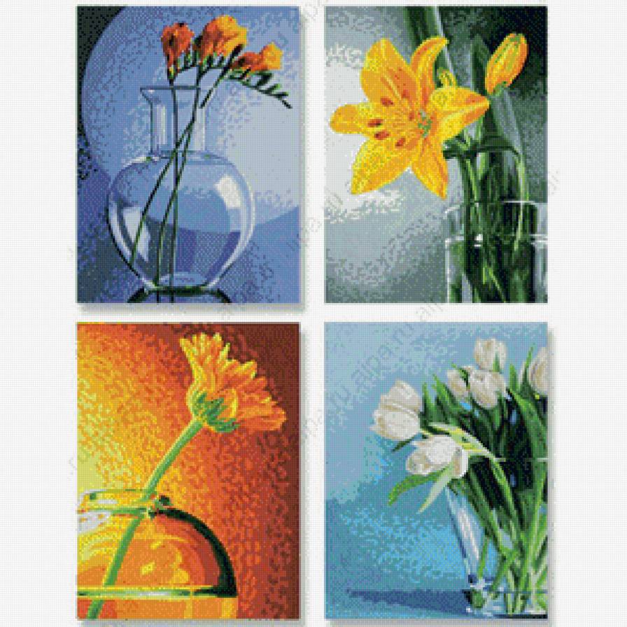 цветочное панно - цветы - предпросмотр