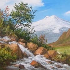 Схема вышивки «Сизоненко Юрий. Приэльбрусье»