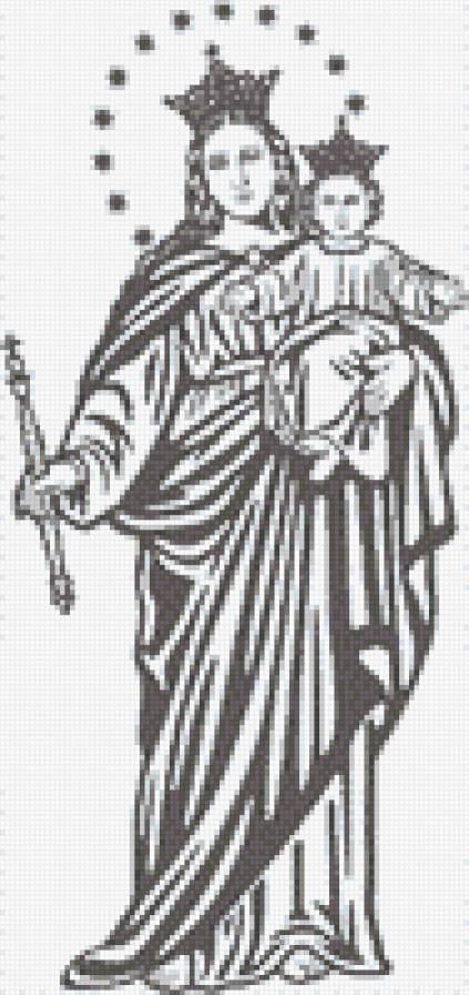 Virgen del Carmen en talla - religioso - предпросмотр